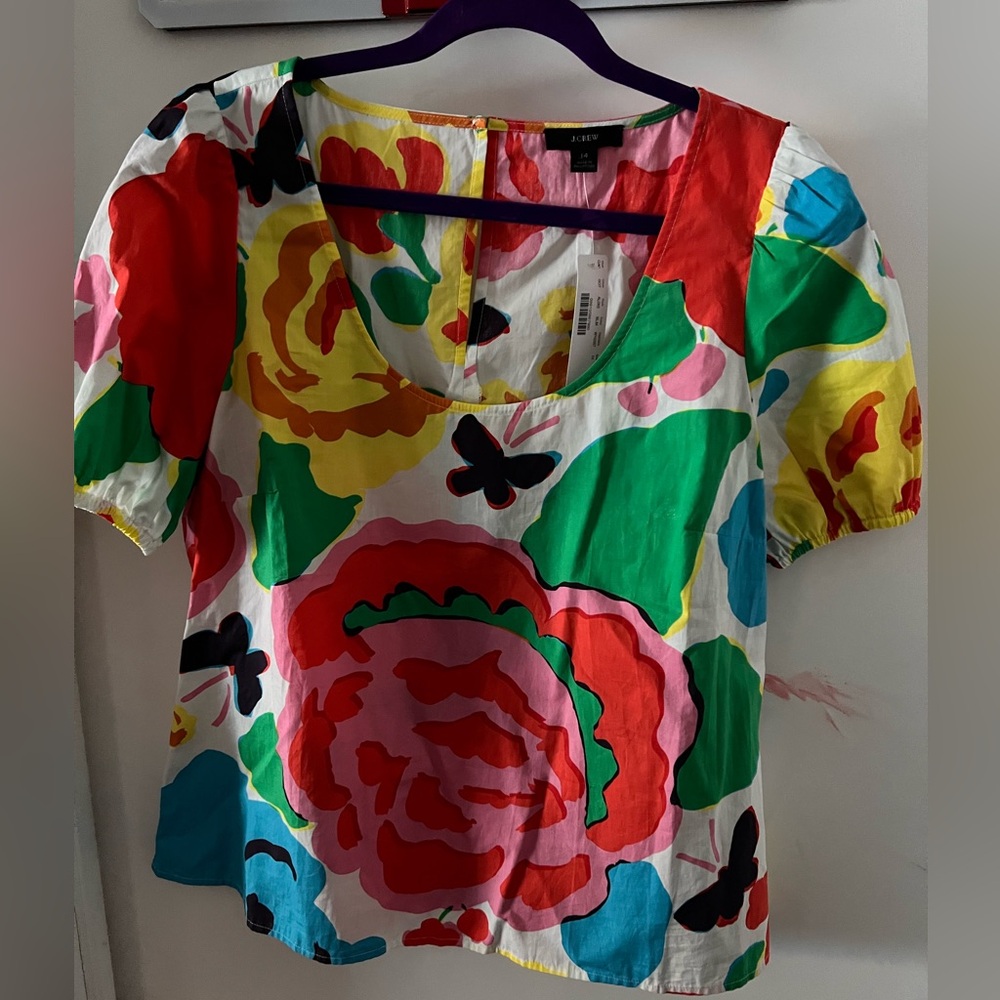J. Crew scoop neck floral top